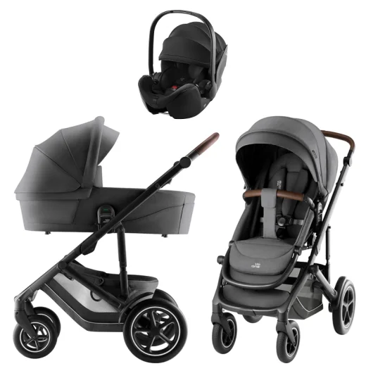 Комплект 3в1 Britax Roemer коляска SMILE 5Z STYLE + автокресло BABY-SAFE CORE Space Black