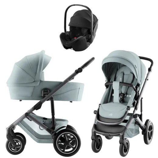Комплект 3в1 Britax Roemer коляска SMILE 5Z STYLE + автокресло BABY-SAFE CORE Space Black