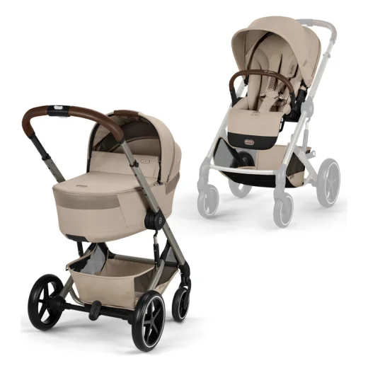 Коляска 2в1 Cybex Balios S Lux 2026 спальный блок+дождевик