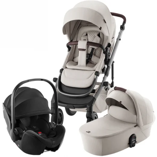Комплект 3в1 Britax Roemer коляска SMILE 5Z LUX|Soft Taupe + автокресло BABY-SAFE PRO Space Black