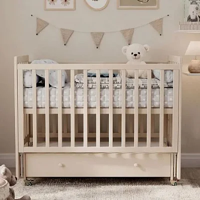 Кроватка Antemi Classic Sleep Premium с маятником и ящиком 120*60