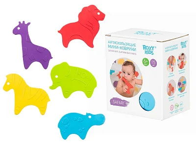 Набор игрушек для ванны Roxy Kids мини-коврики 15шт.