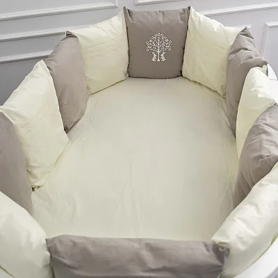 КПБ Lappetti "Organic baby cotton" для овальной и прямоугольной кроватки, 6 предметов