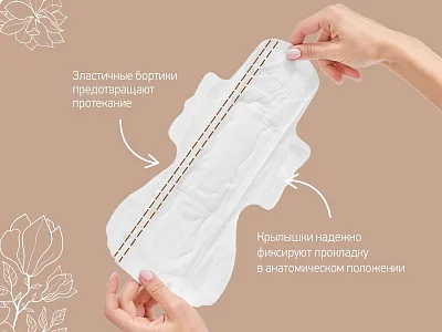 Прокладки Roxy Kids послеродовые EXTRA PLUS с бортиками и крылышками 41см, 10шт.