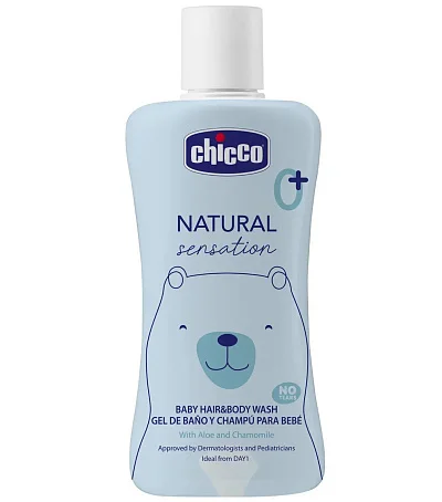 Средство для мытья волос и тела без слез Chicco Natural Sensation 200 мл