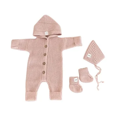 Комплект 3в1 Mimibaby с капюшоном, меринос