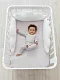 Набор бортиков на кроватку Happy Baby 3 шт. (white) Облака