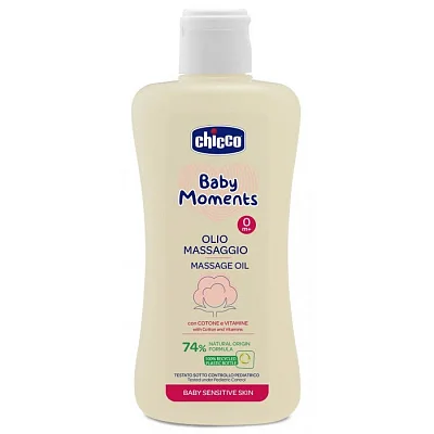 Масло массажное Chicco Baby Moments 200мл
