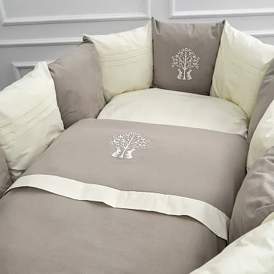 КПБ Lappetti "Organic baby cotton" для овальной и прямоугольной кроватки, 6 предметов