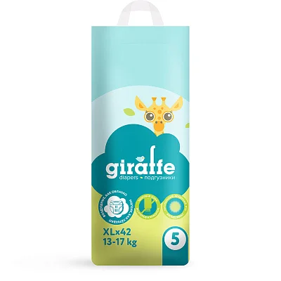 Подгузники LOVULAR GIRAFFE XL 13-17кг, 42шт/уп