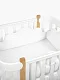 Набор бортиков на кроватку Happy Baby 3 шт. (white) Облака