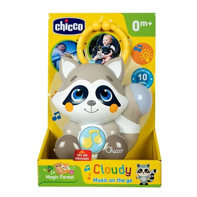 Игрушка подвеска-ночник Chicco музыкальная "Енот Клауди"