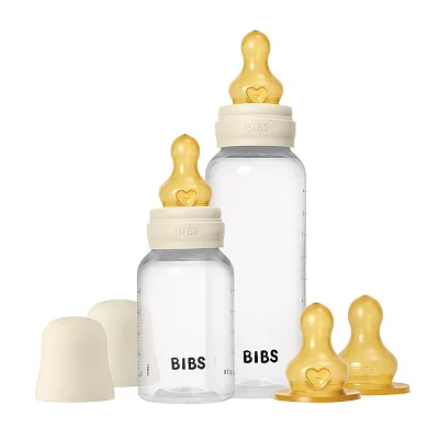 Подарочный набор бутылочек для кормления BIBS с латексной соской, 3 потока 150 и 270 мл