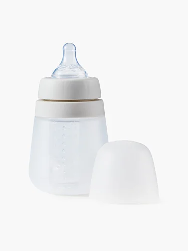 Бутылочка Happy Baby силиконовая с крышкой и 2 силиконовыми сосками, 270 мл