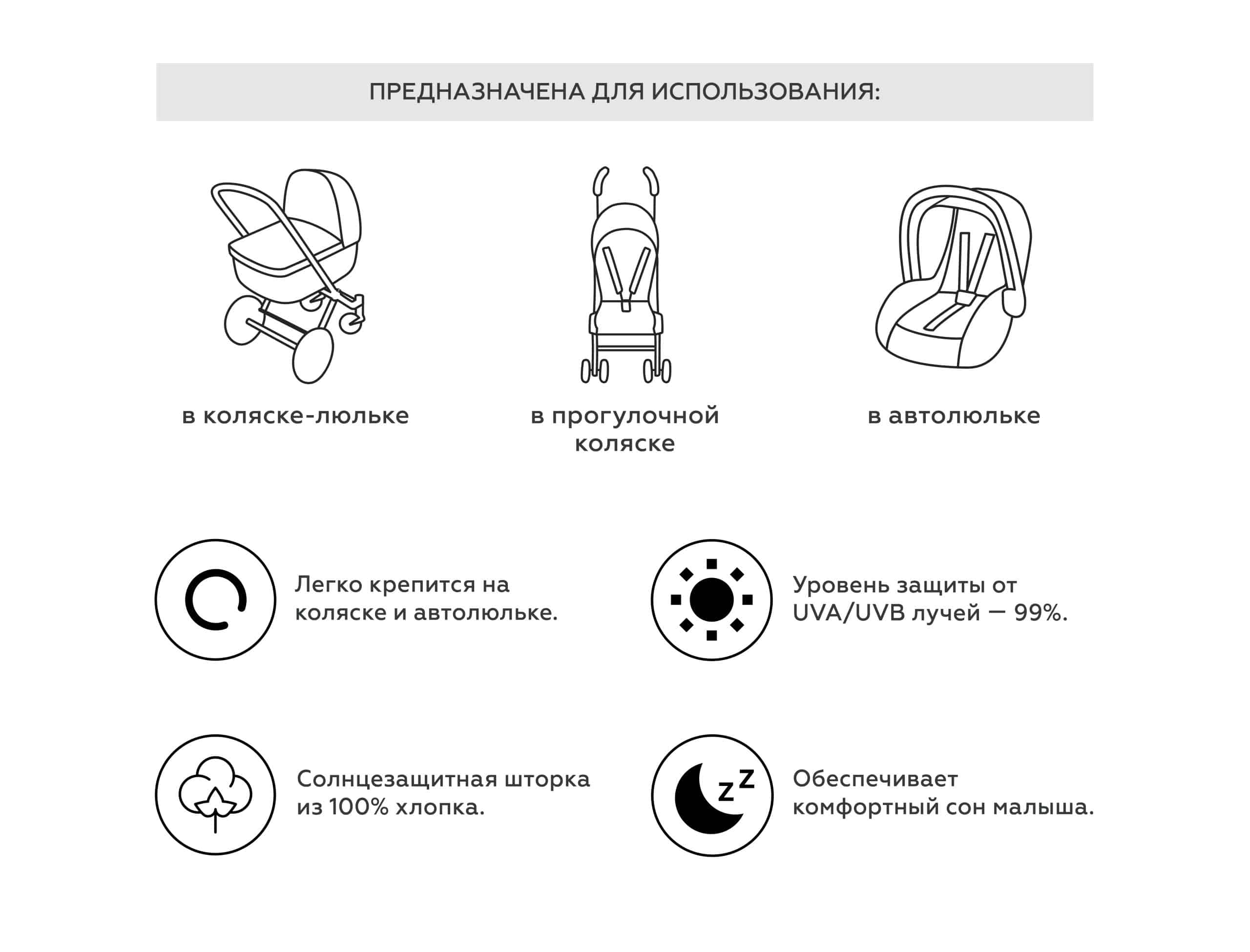 Солнцезащитная шторка Leokid в коляску 4