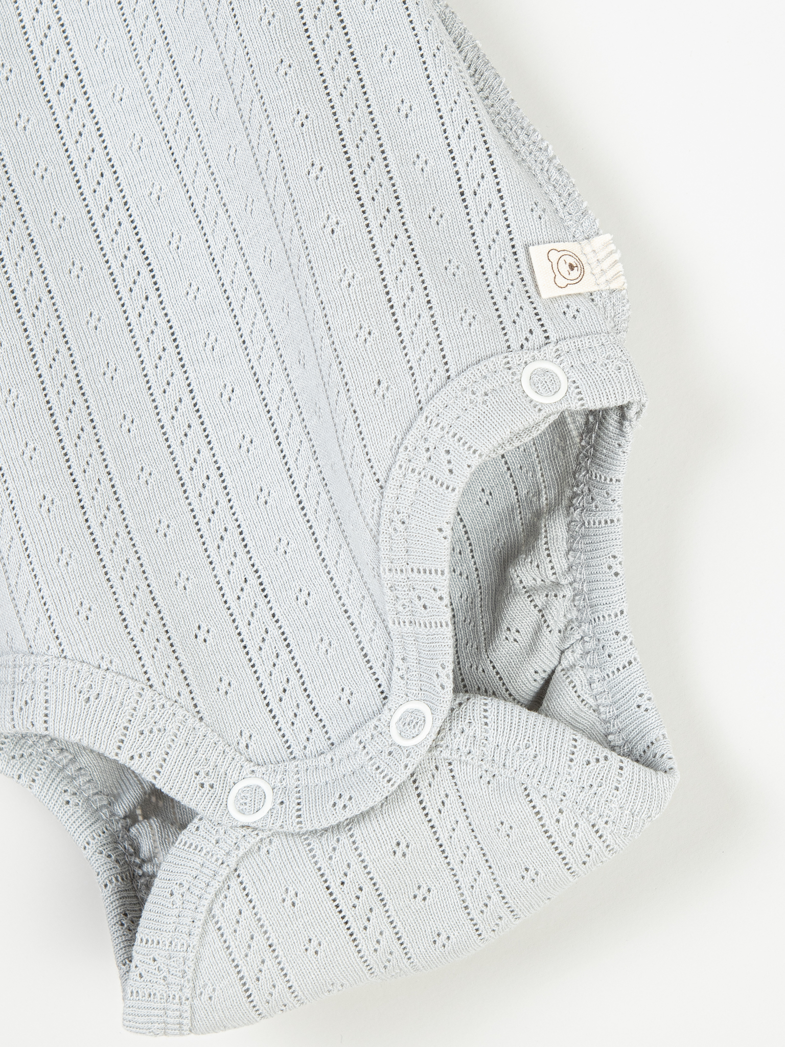 Боди-кимоно с коротким рукавом BUNGLY "Жемчуг" из ажурного хлопка 0+ 3