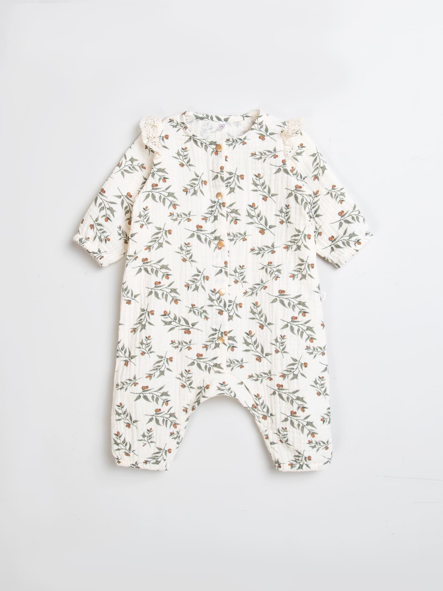 Ромпер муслиновый с крылышками BUNGLY "Олива" 0+ 1