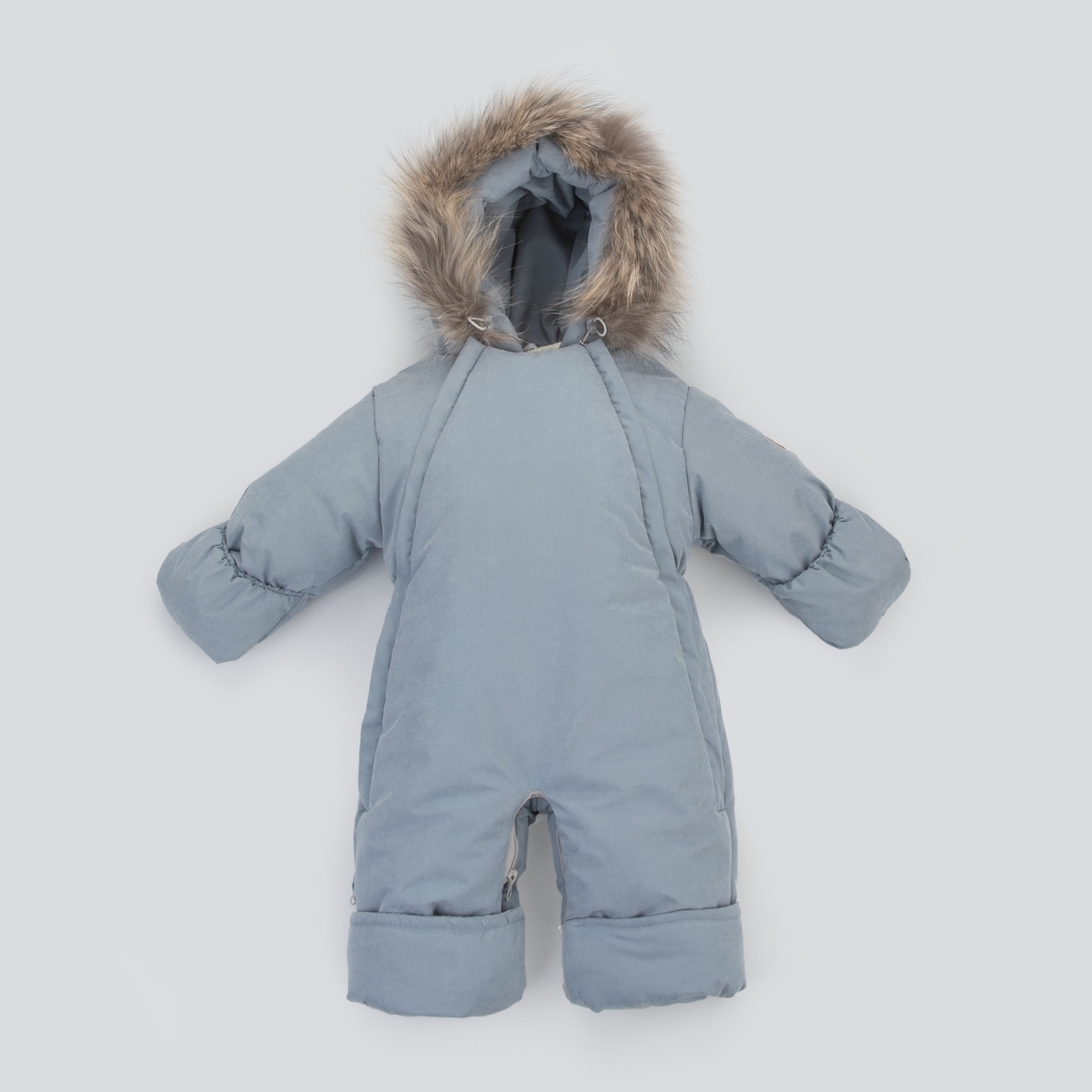 Комбинезон-трансформер Швейная Династия "Вельвет", с опушкой, с отворотами, 3 сезона 1