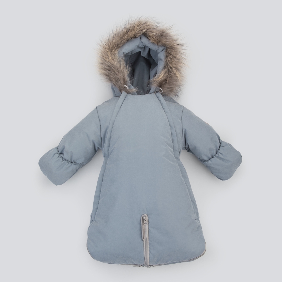 Комбинезон-трансформер Швейная Династия "Вельвет", с опушкой, с отворотами, 3 сезона 2