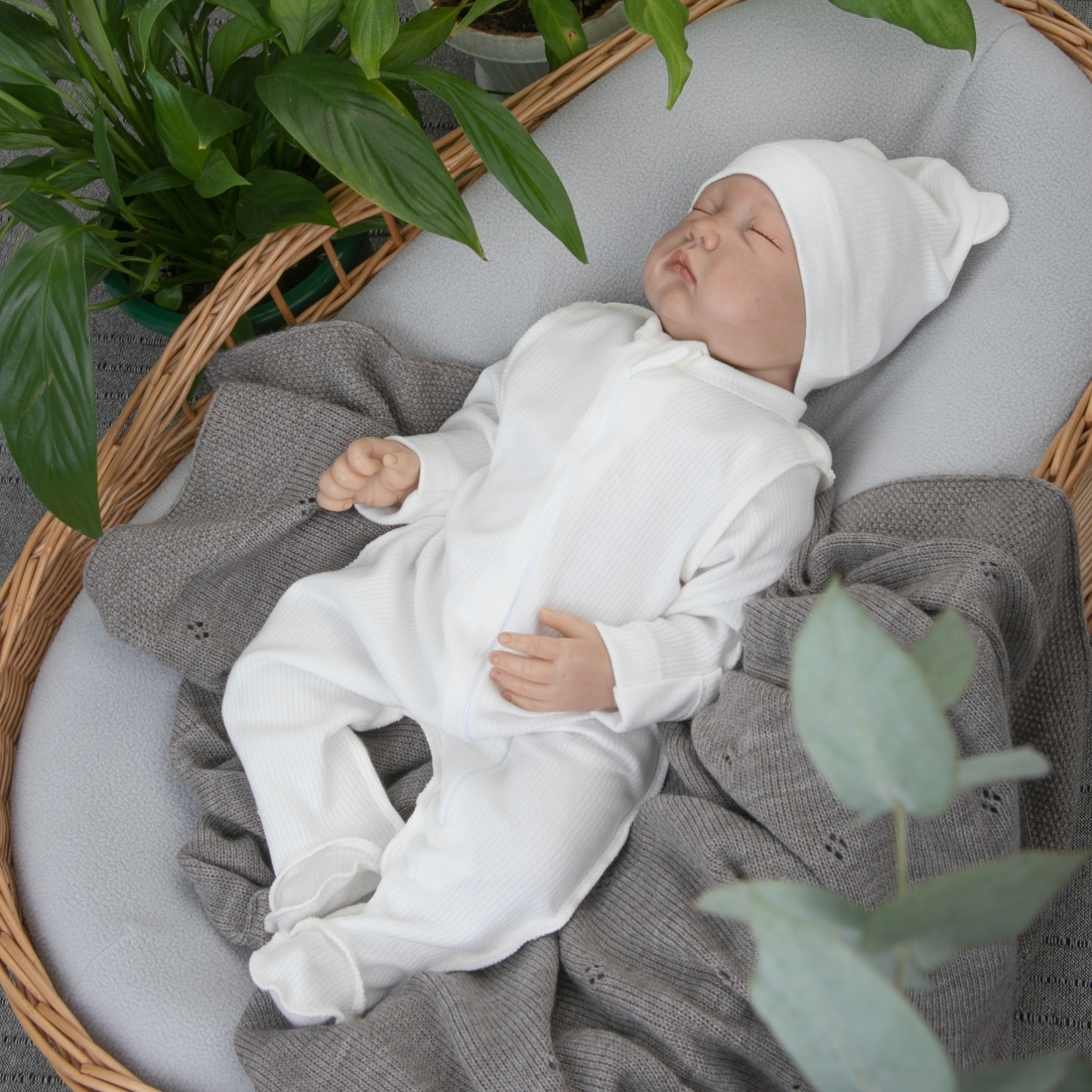 Комбинезон слип на молнии Швейная Династия "Капучино", 2 шт/уп 8