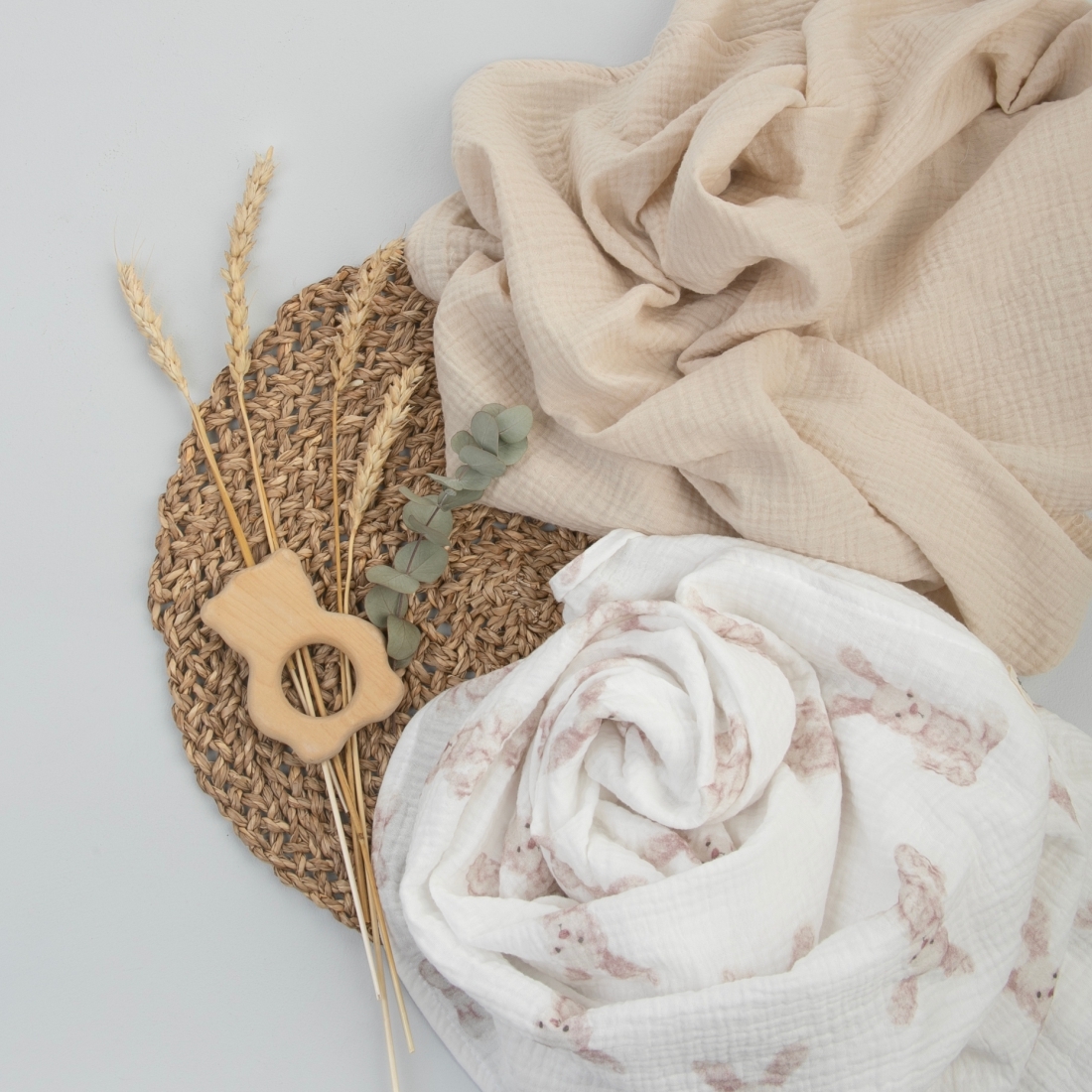 Пеленка Швейная Династия "Муслин", 130х90см, 2шт/уп. 1