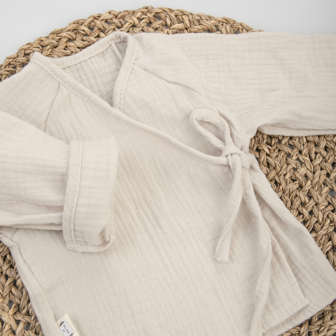 6658314303_optsite983bb274-e108-11ee-8617-ec30dbc7644c Пижама летняя для новорожденного Швейная Династия "Муслин",светло-бежевый,лето 3