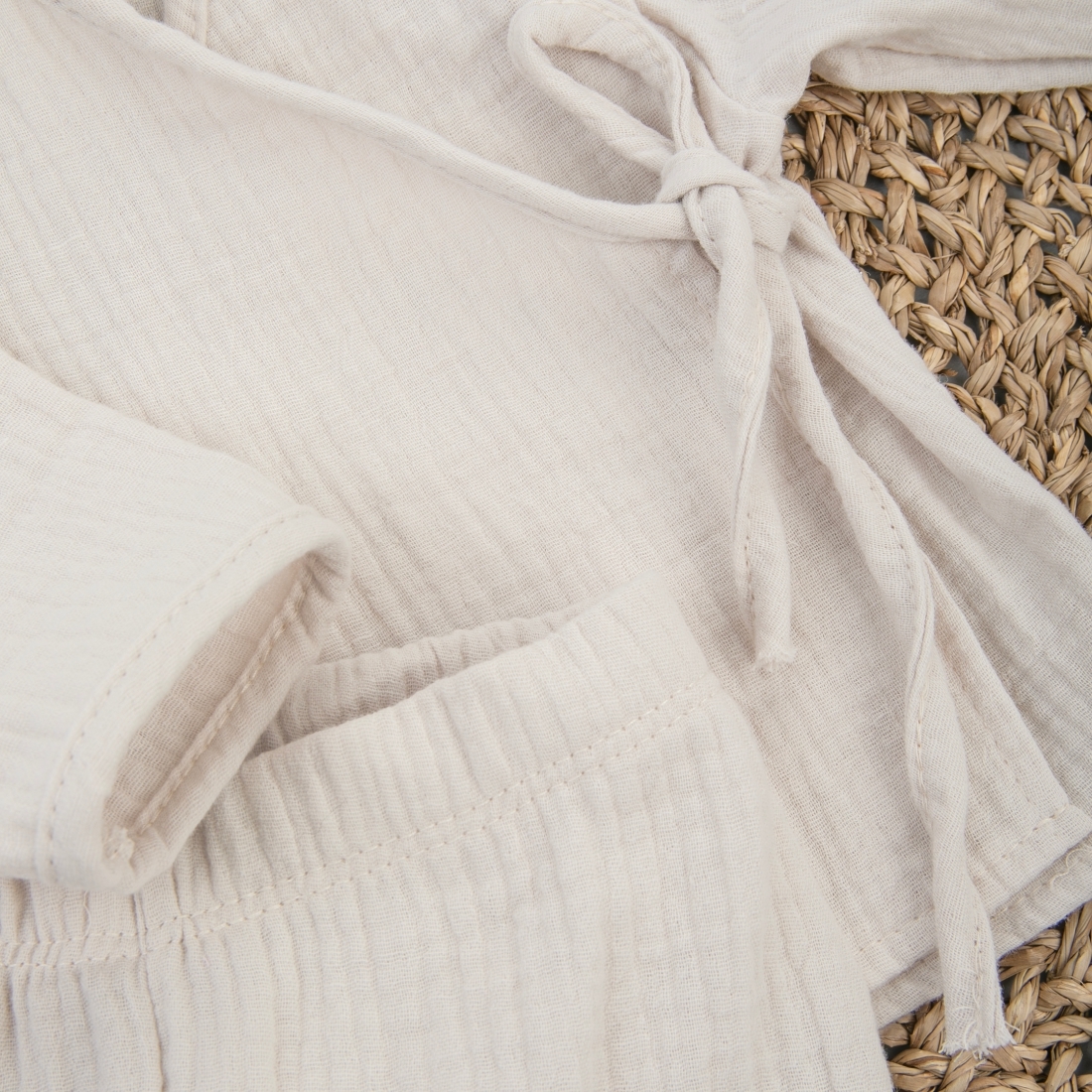 6658314303_optsiteafc22685-e108-11ee-8617-ec30dbc7644c Пижама летняя для новорожденного Швейная Династия "Муслин",светло-бежевый,лето 4