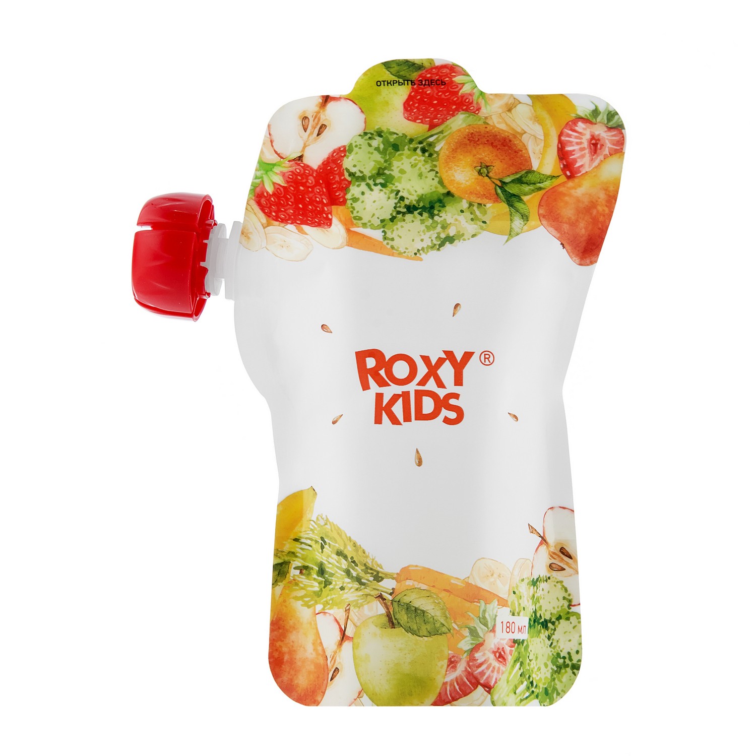 reusable_baby_food_pouches_b762fb8993 Пакеты Roxy Kids для хранения фруктового пюре 5 шт., с ложечкой 1