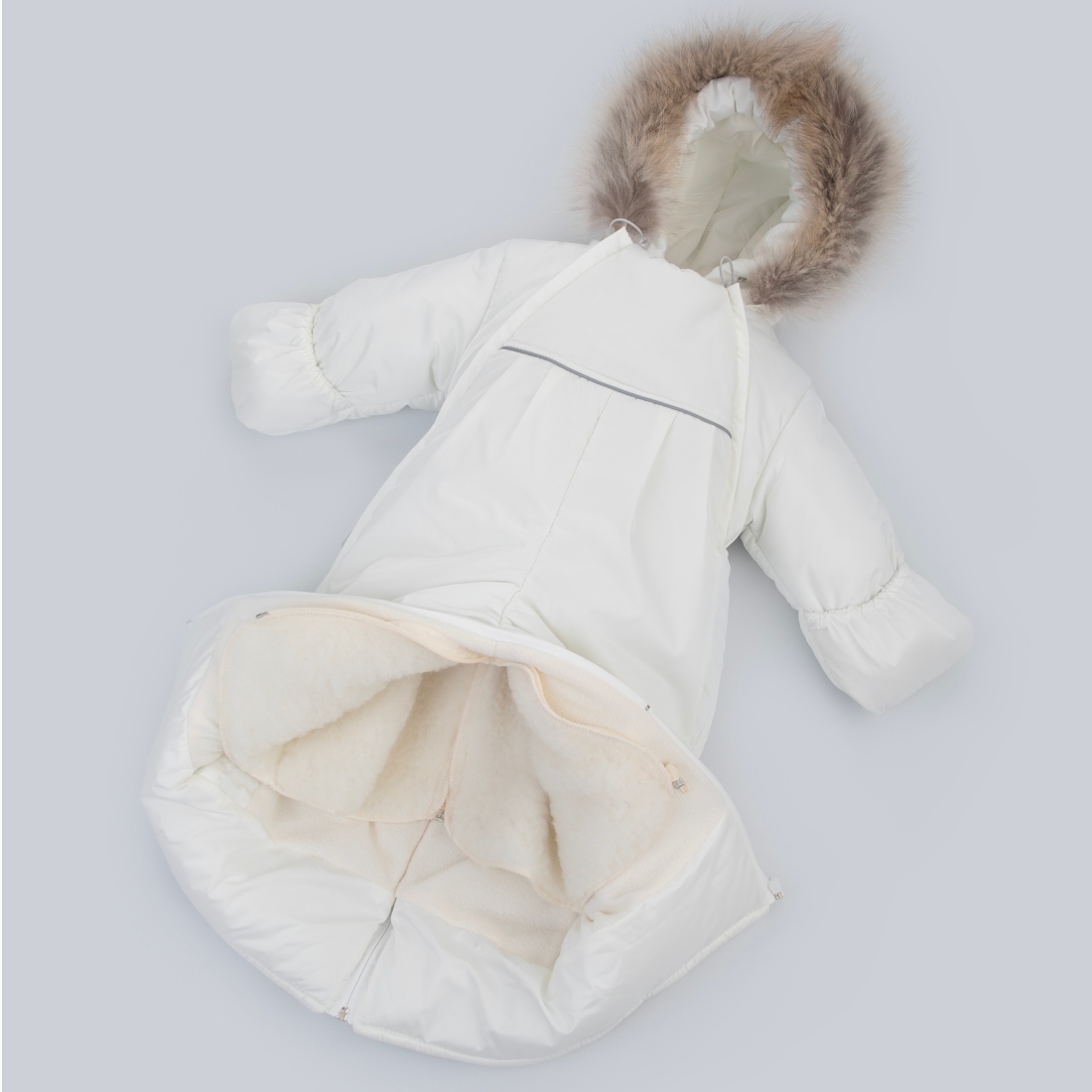 6658314303_optsite73f22009-de8c-11ef-93da-dd134e28d385 Комбинезон-трансформер Швейная Династия "Орсетто", с опушкой, с отворотами, 3 сезона 16