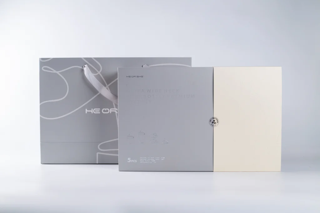 Подарочный набор бутылочек HEORSHE серый 7