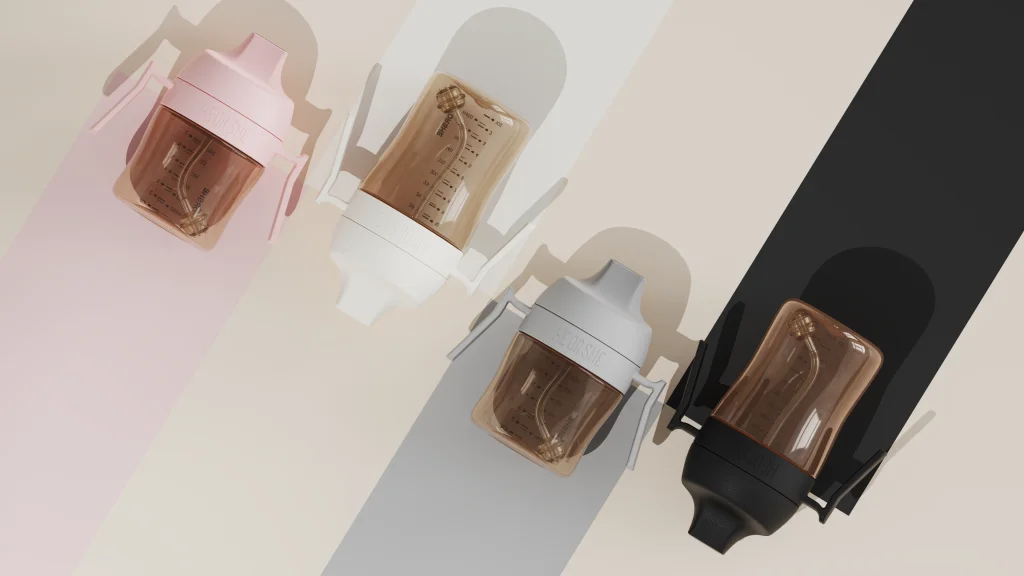 Поильник из силикона и пластика HEORSHE 300 мл 3