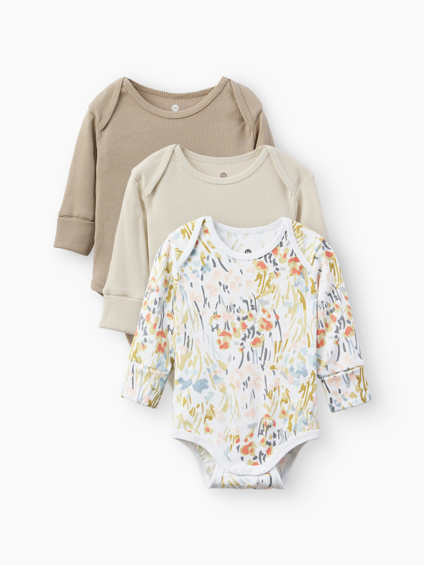 0cdm2lhqd6p6awmeatxz7lzrn85pljmg Боди с длинным рукавом детское Happy Baby (набор 3 шт.) flowers 5
