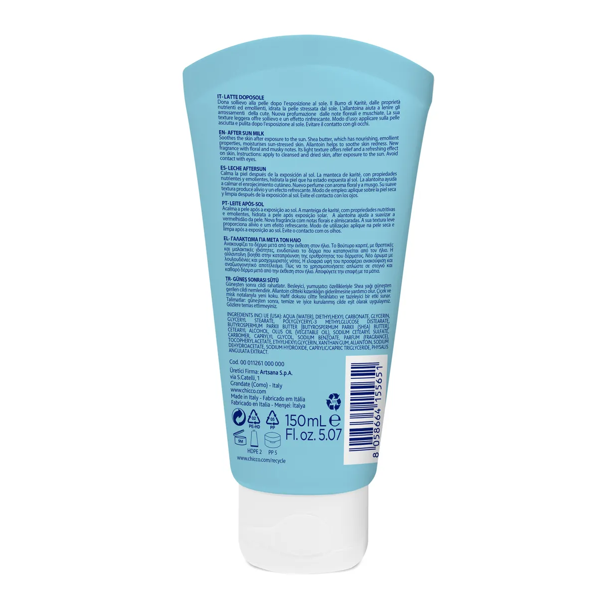 Молочко после загара Chicco 150 мл 2