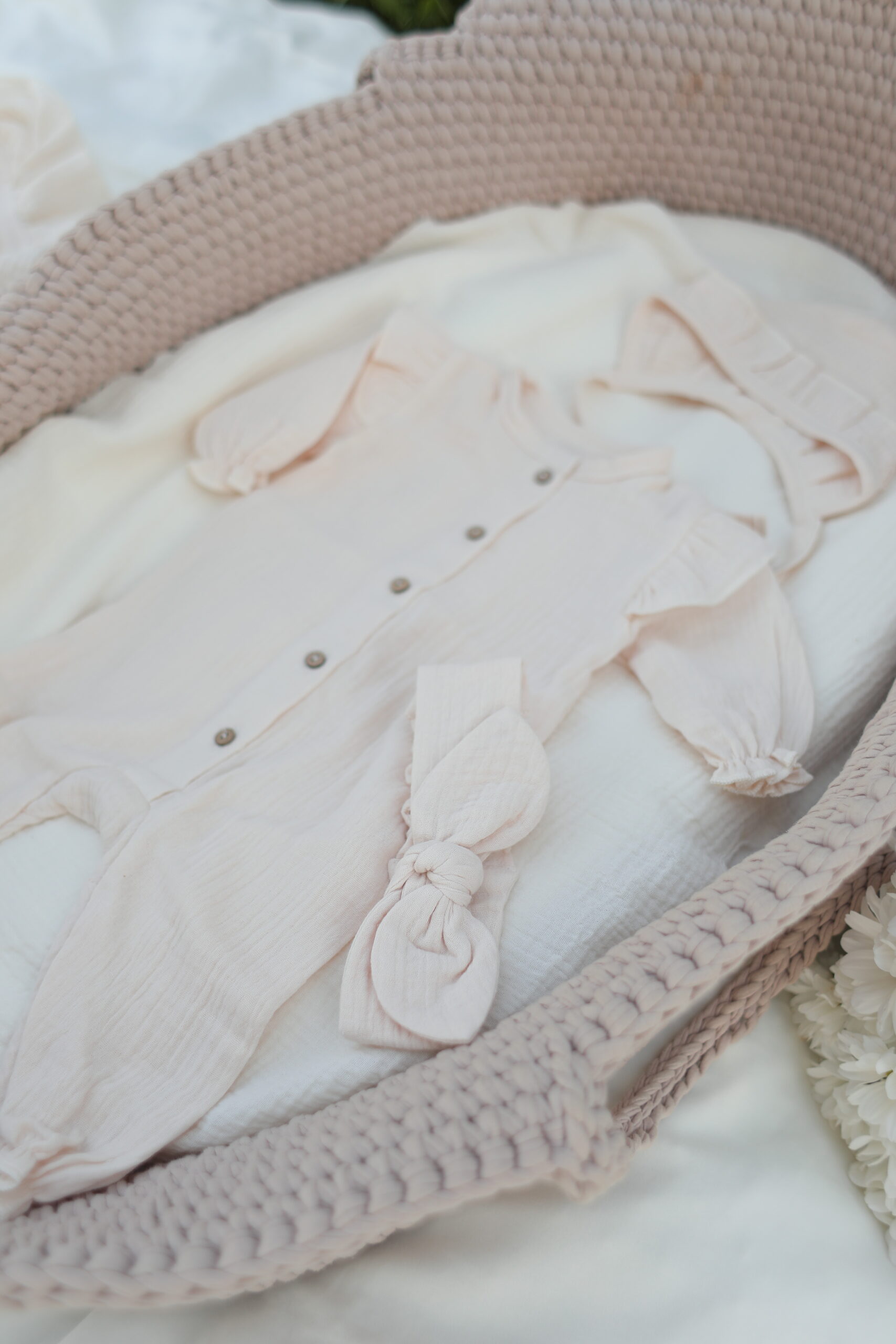 833A1153 Комплект на выписку Babyedel 5 предметов для девочки, муслин 6