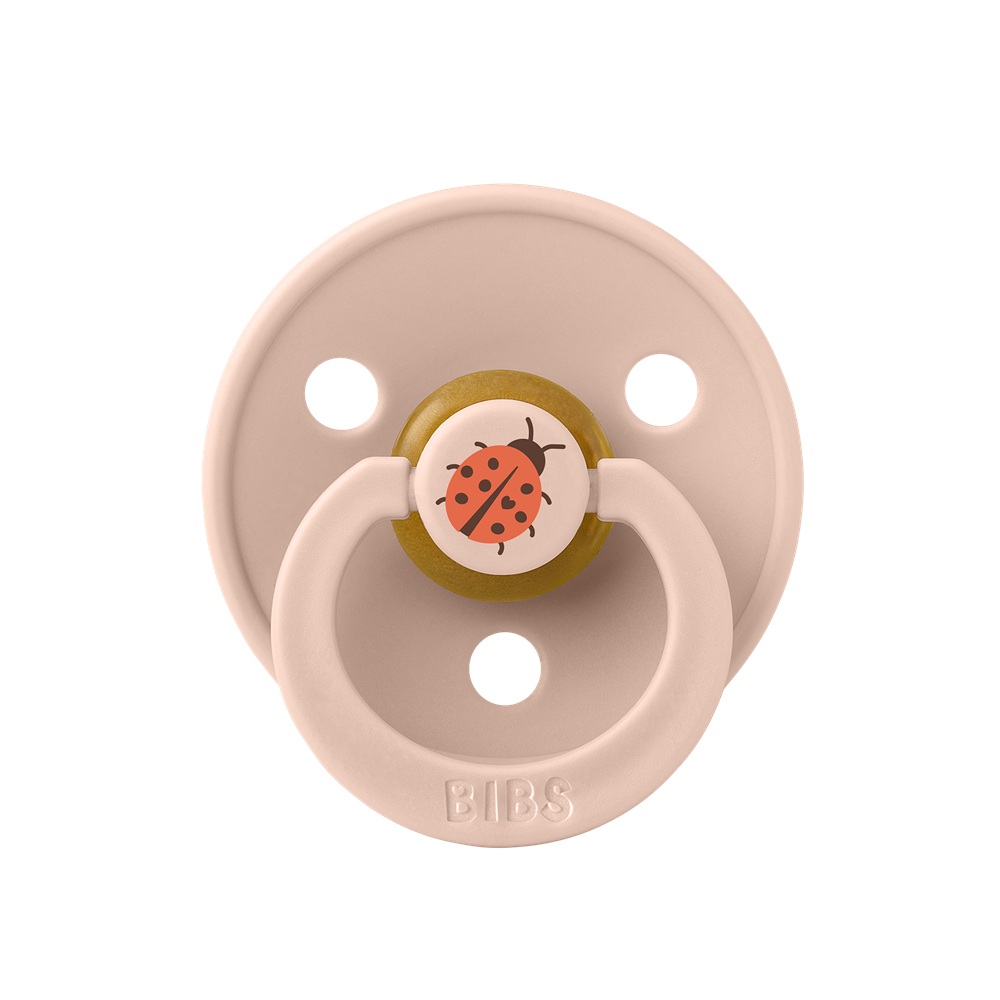 Пустышка латексная BIBS Studio Colour, - Ladybug, 0+ мес. 1 blush
