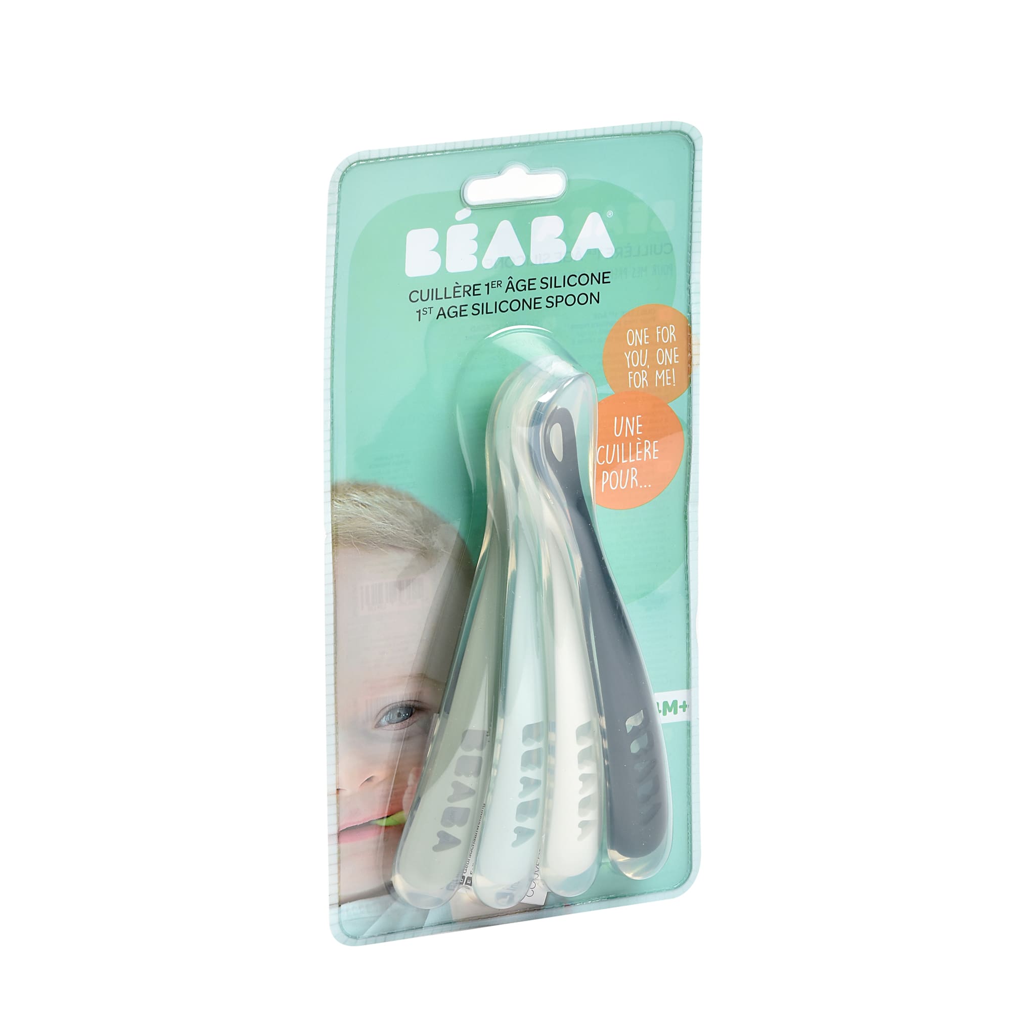 Набор эргономических ложек Beaba SET 4 ERGO SPOON 1ST AGE RAINB