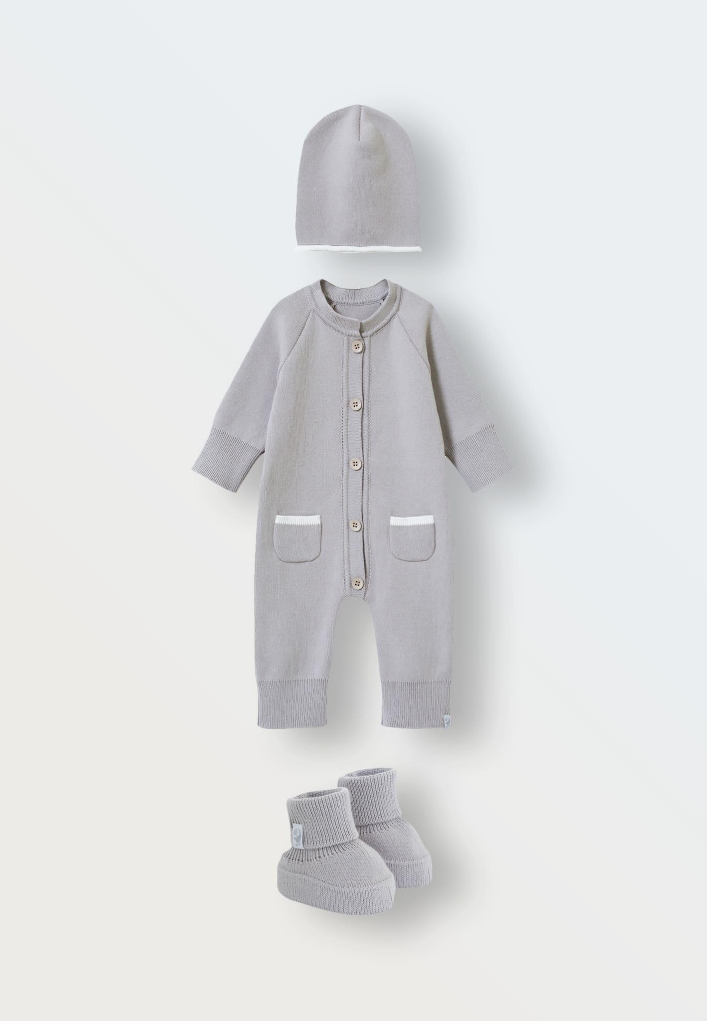 Комплект вязаный Toucankids 3 предмета (комбинезон-шапка-пинетки)