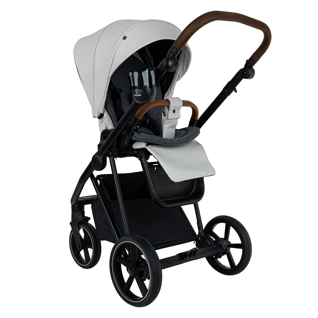 Коляска 2 в 1 ROAN SOL VINTAGE Luxury leather на черной раме 14 roan sol vintage