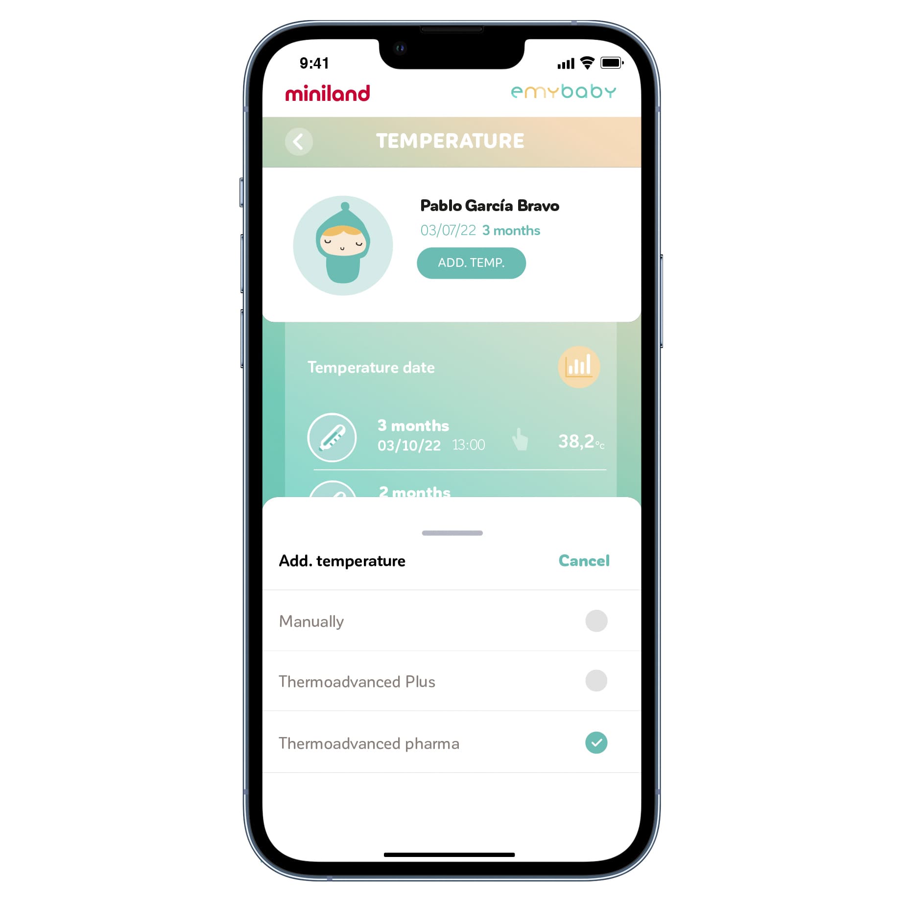 Термометр Miniland Thermoadvanced Pharma бесконтактный 4 Термометр Miniland Thermoadvanced Pharma бесконтактный