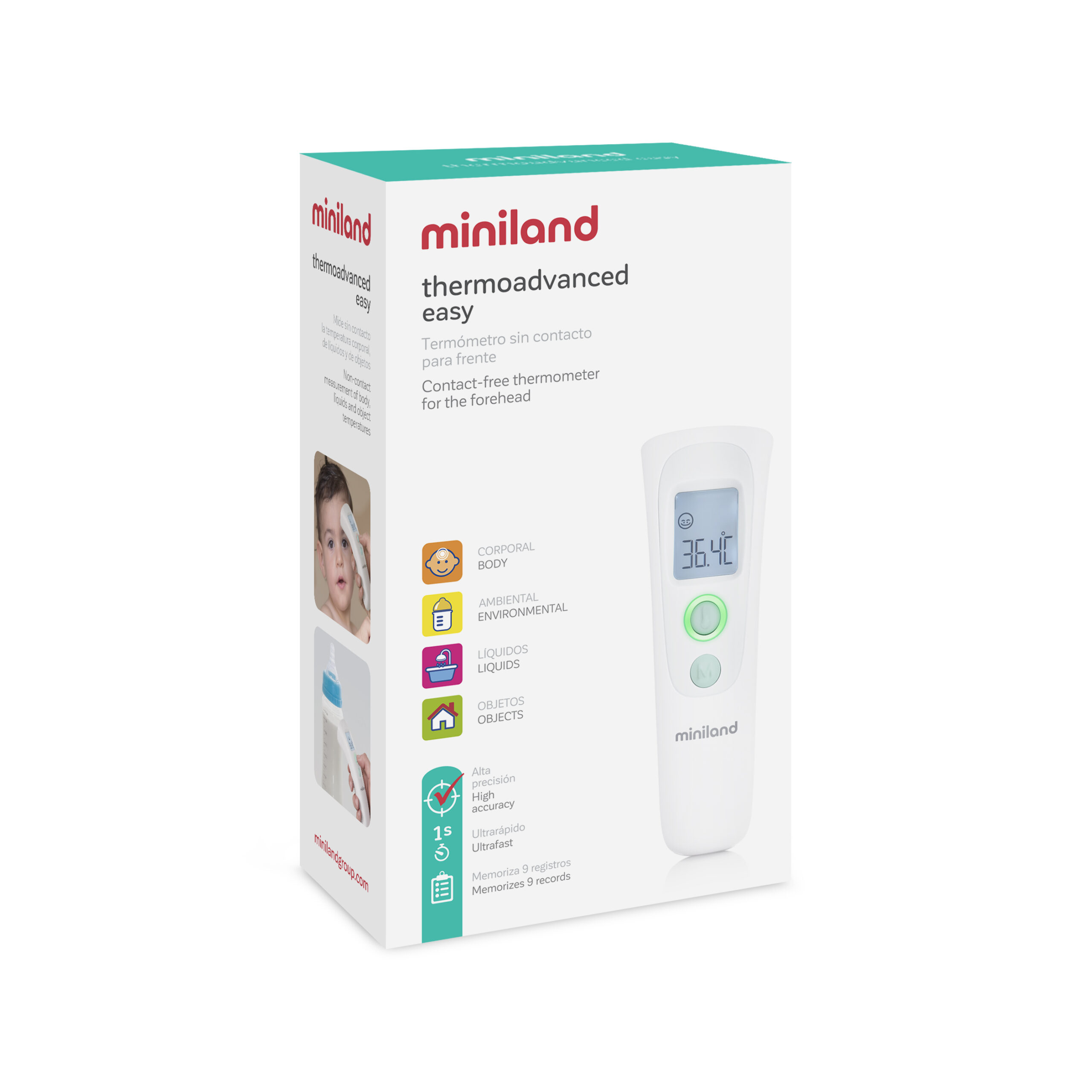 Термометр Miniland Thermoadvanced Easy бесконтактный многофункциональный 2 Термометр Miniland Thermoadvanced Easy бесконтактный многофункциональный