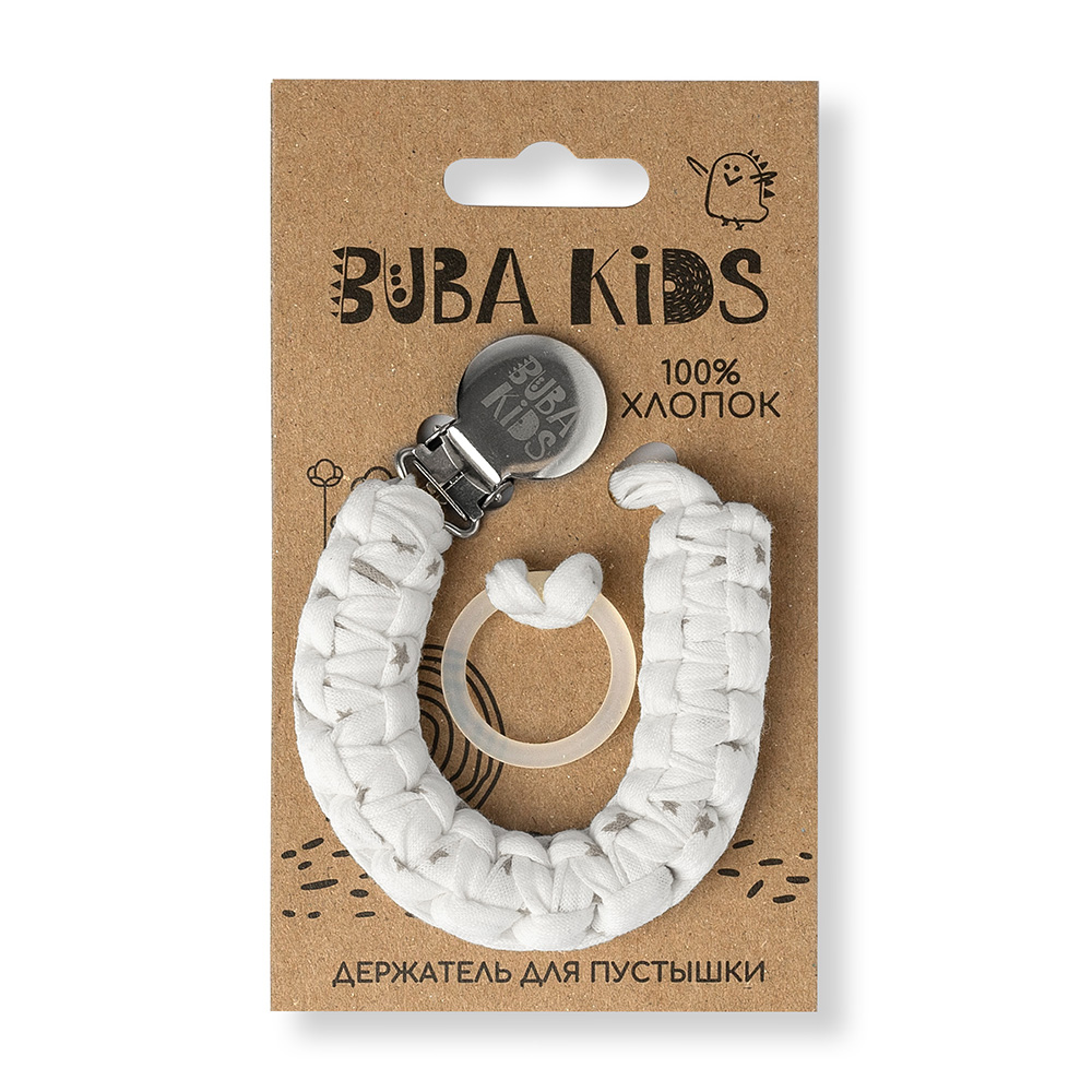 Держатель для пустышки BUBA Kids хлопковый 2 Держатель для пустышки BUBA Kids хлопковый 1