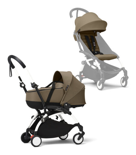Коляска 2в1 Stokke YOYO3 люлька newborn shell белая рама