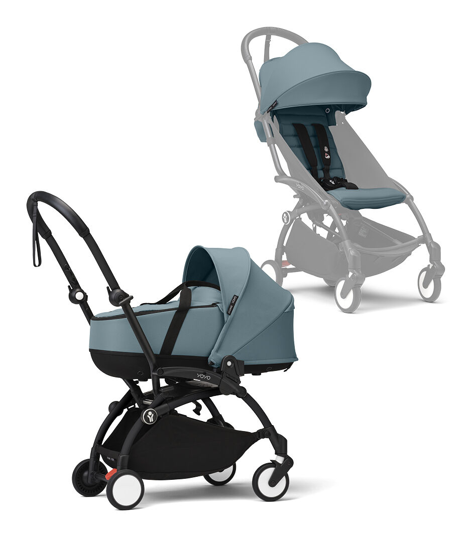 Коляска 2в1 Stokke YOYO3 люлька newborn shell черная рама 1 Коляска 2в1 Stokke YOYO3 люлька newborn shell черная рама
