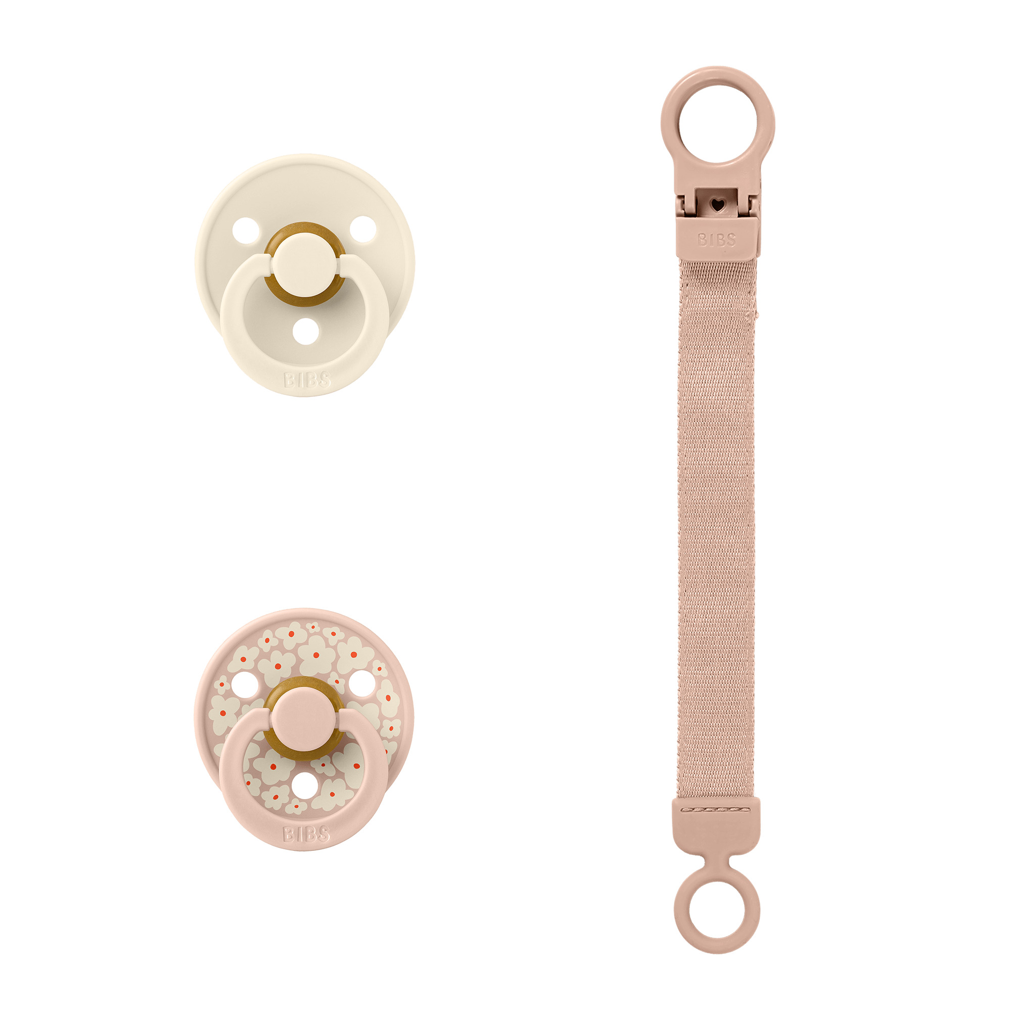 Подарочный набор пустышек BIBS Colour с держателем, 2 шт. - Loop Clip 2 Подарочный набор пустышек BIBS Colour с держателем, 2 шт. - Loop Clip 1