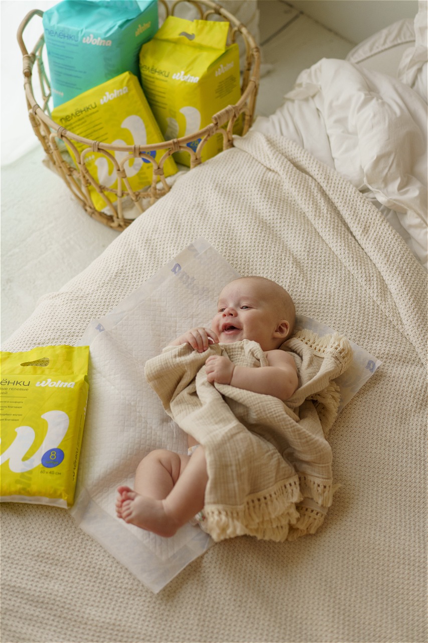 Пеленки одноразовые "Wolna" 60*90см 28шт/уп 2 Пеленки одноразовые "Wolna" 60*90см 28шт/уп
