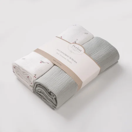 Комплект пеленок Perina 2 шт, двухслойные, муслин 130х100 см