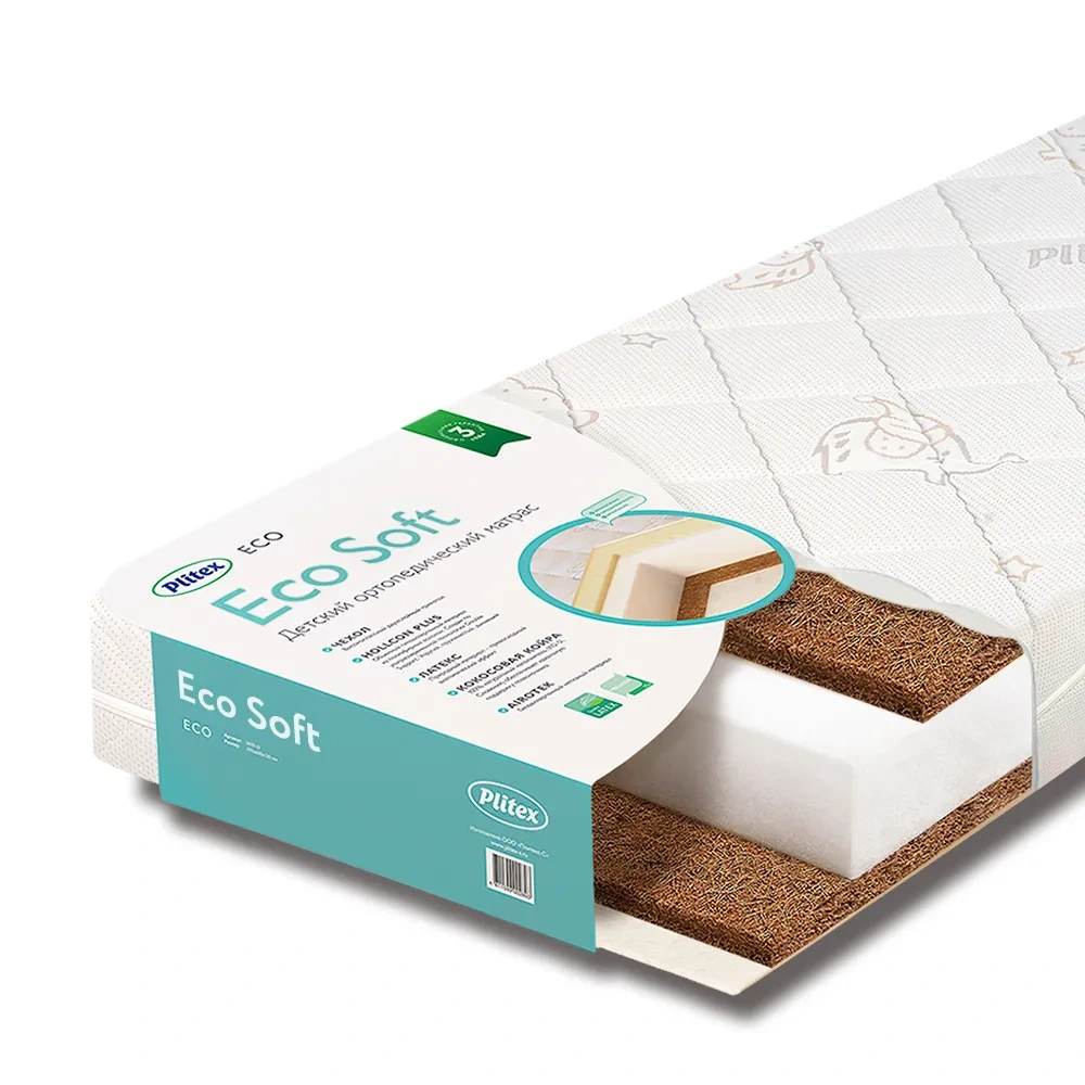 Матрас в кроватку PLITEX Eco Soft 119х60х12 1